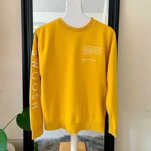 NIKE 90’s SWOOSH Logo Yellow Sweatshirt